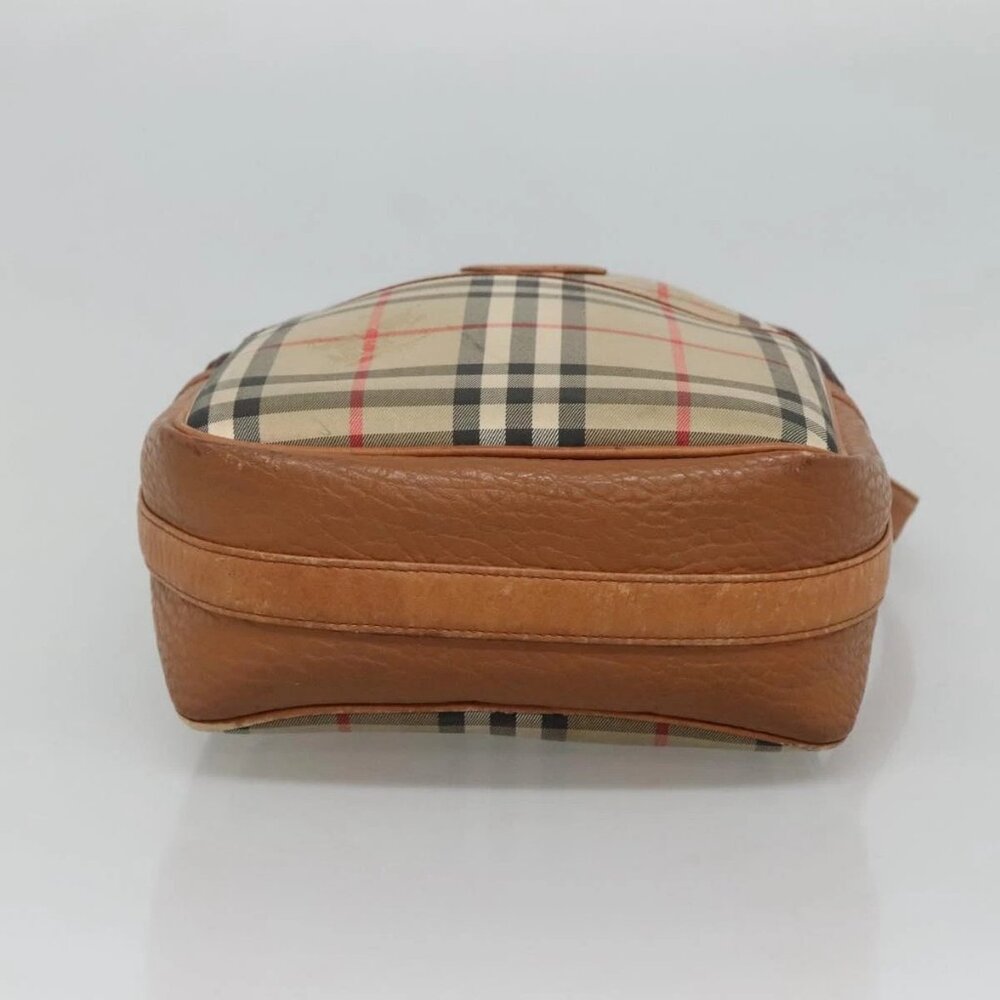 Burberrys Nova Check Blue Label Shoulder Bag Canvas Beige Auth - Picture 8 of 16